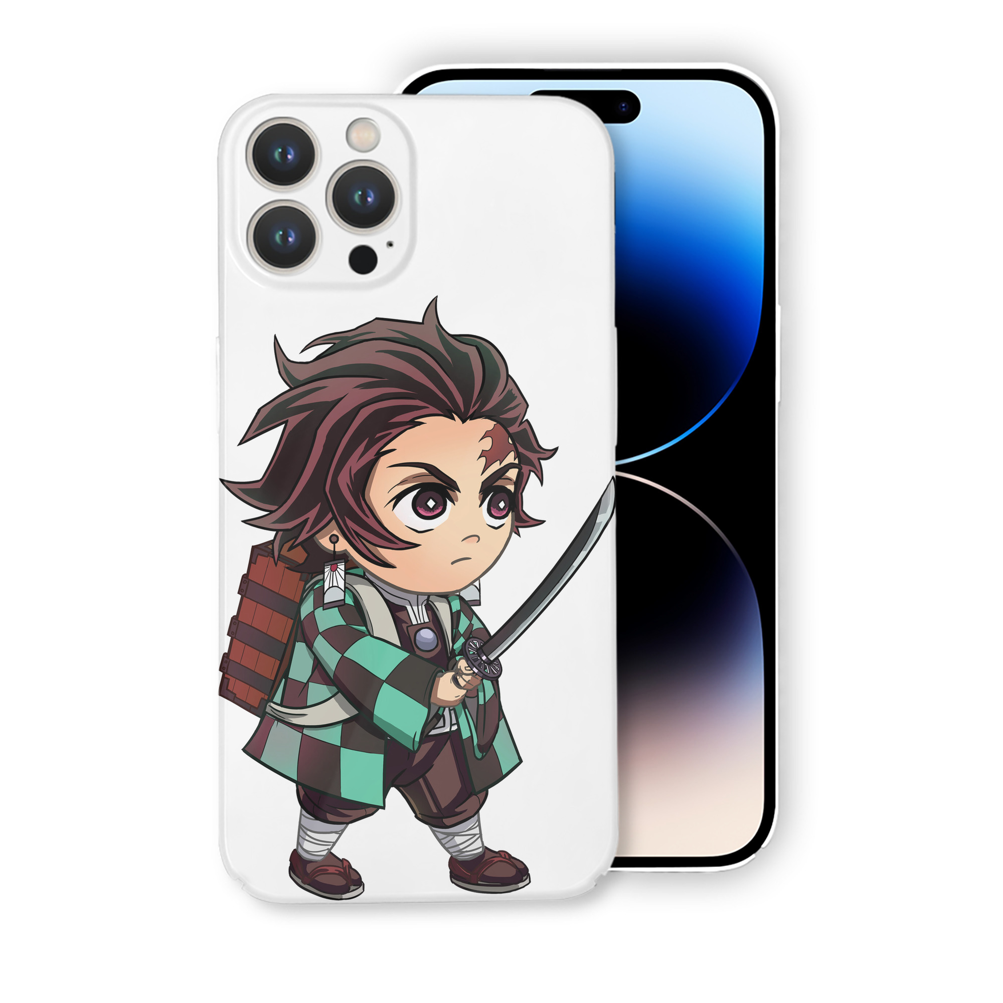 （画像用） 鬼滅の刃 竈門 炭治郎／かまど たんじろう Kamado Tanjirou 【iPhone 14シリーズ対応】ハードケース